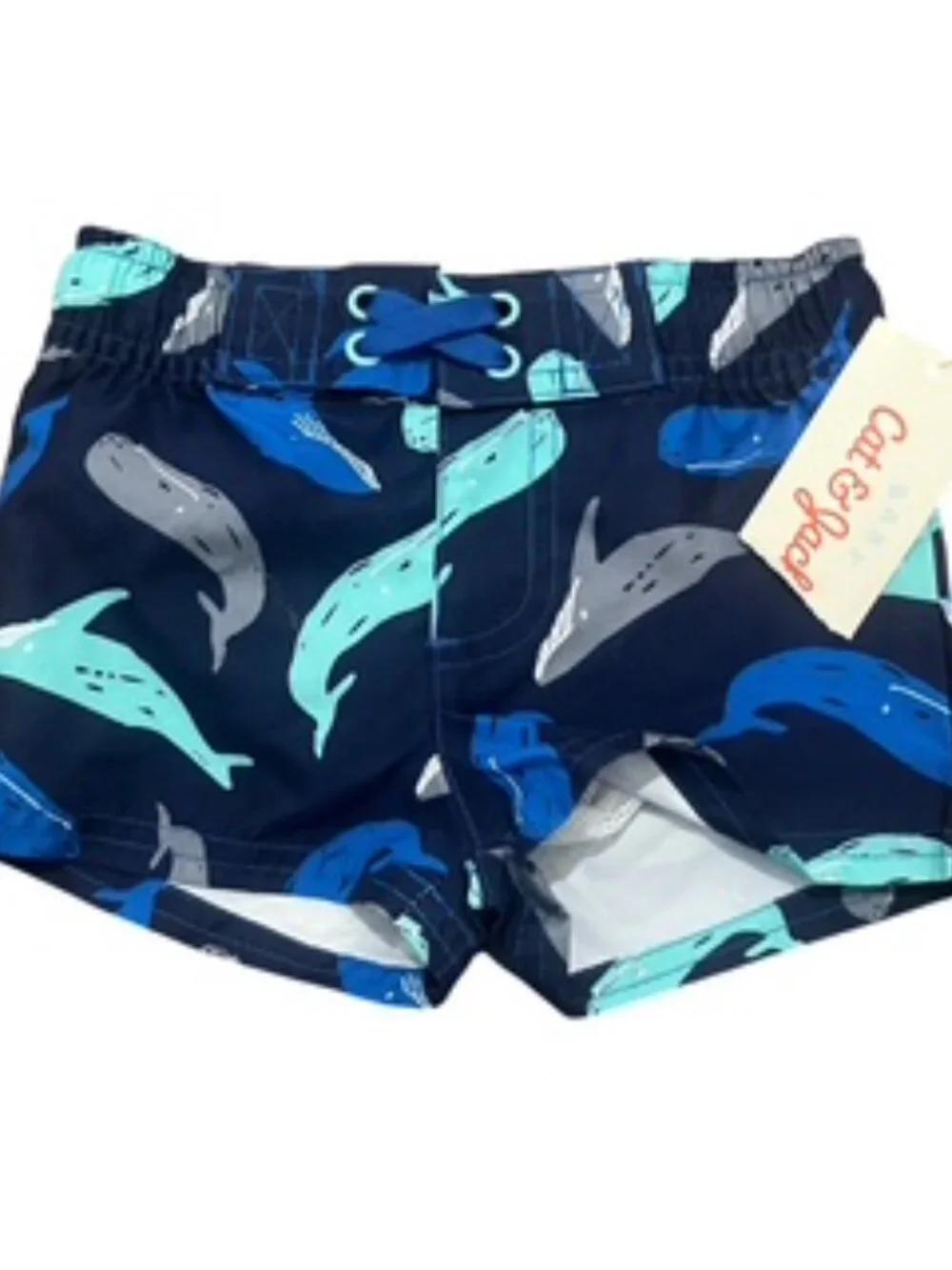 NEW Cat & Jack Baby Boy 3 - 6 months swim Trunks Blue swimsuit NWT